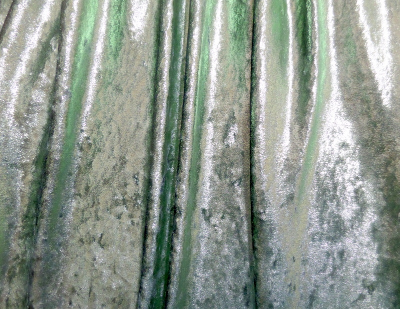 11.Emerald Mint Crushed Metallic Velvet